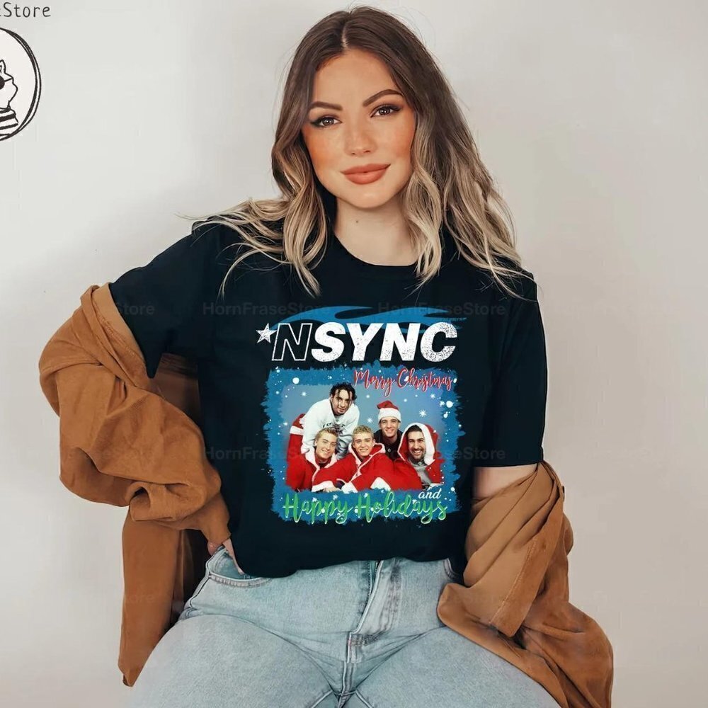 NSYNC Christmas s Boy Band Fan Graphic Unisex T-Shirt